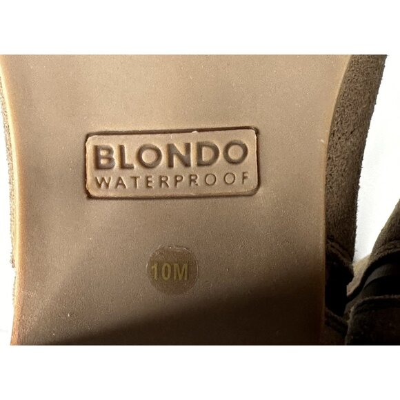 Blondo Tatiana Women's Knee High Boots Taupe Suede Size 10M Waterproof - Picture 14 of 14